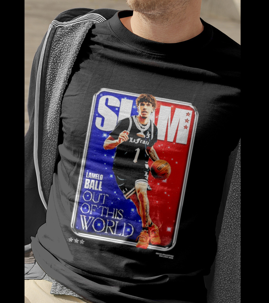 SLAM Cover LaMelo Ball 1 Charlotte Hornets Out Of This World T-Shirt