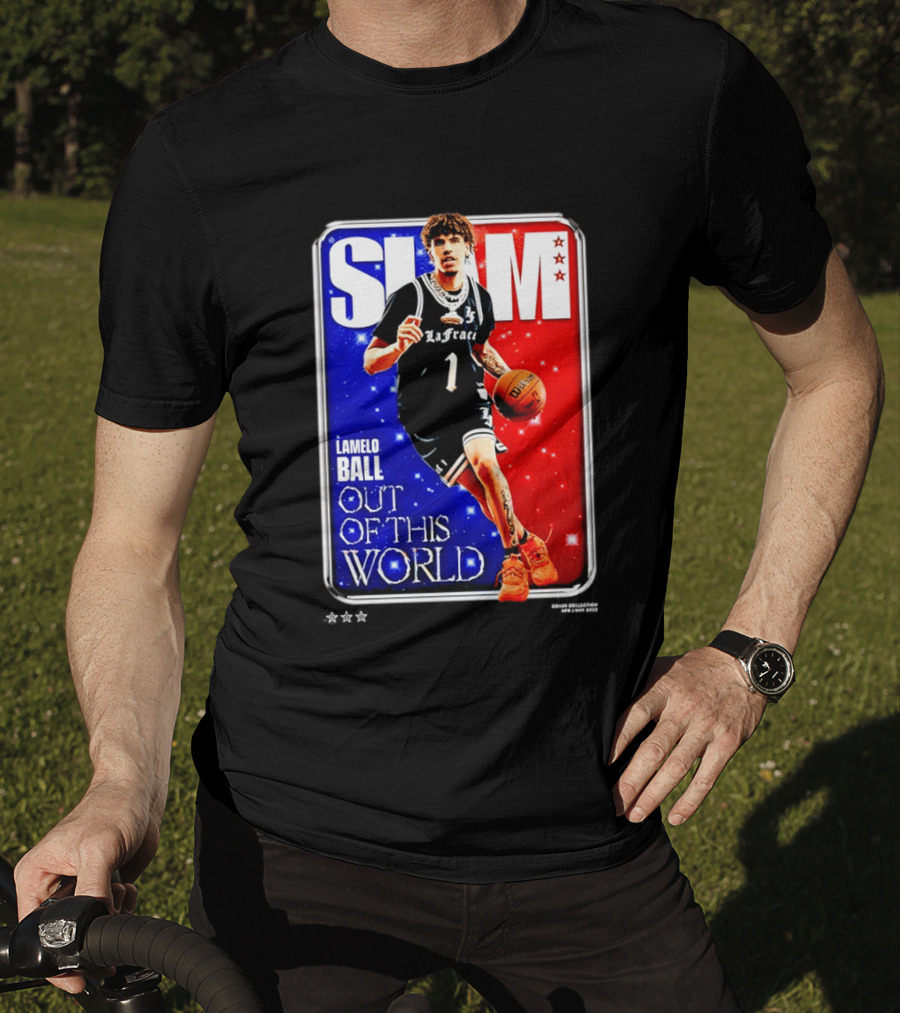 SLAM Cover LaMelo Ball 1 Charlotte Hornets Out Of This World T-Shirt