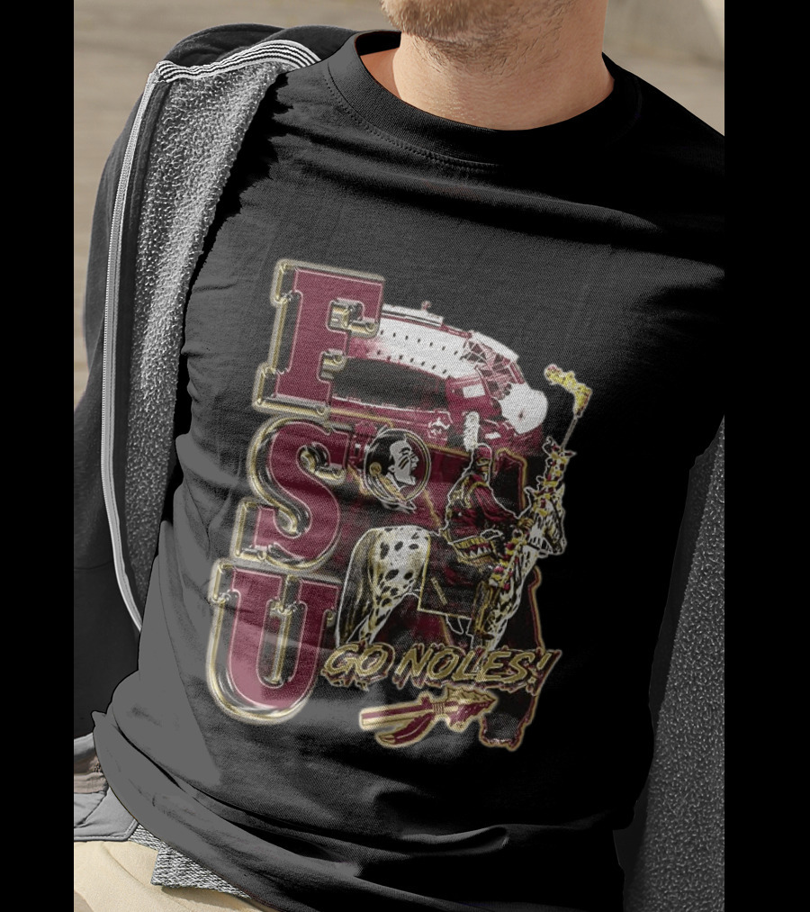 FSU Seminoles Go Noles Osceola And Renegade Stadium Spirit T-Shirt