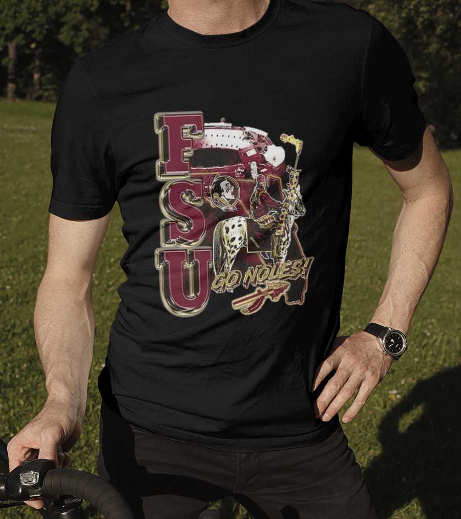 FSU Seminoles Go Noles Osceola And Renegade Stadium Spirit T-Shirt