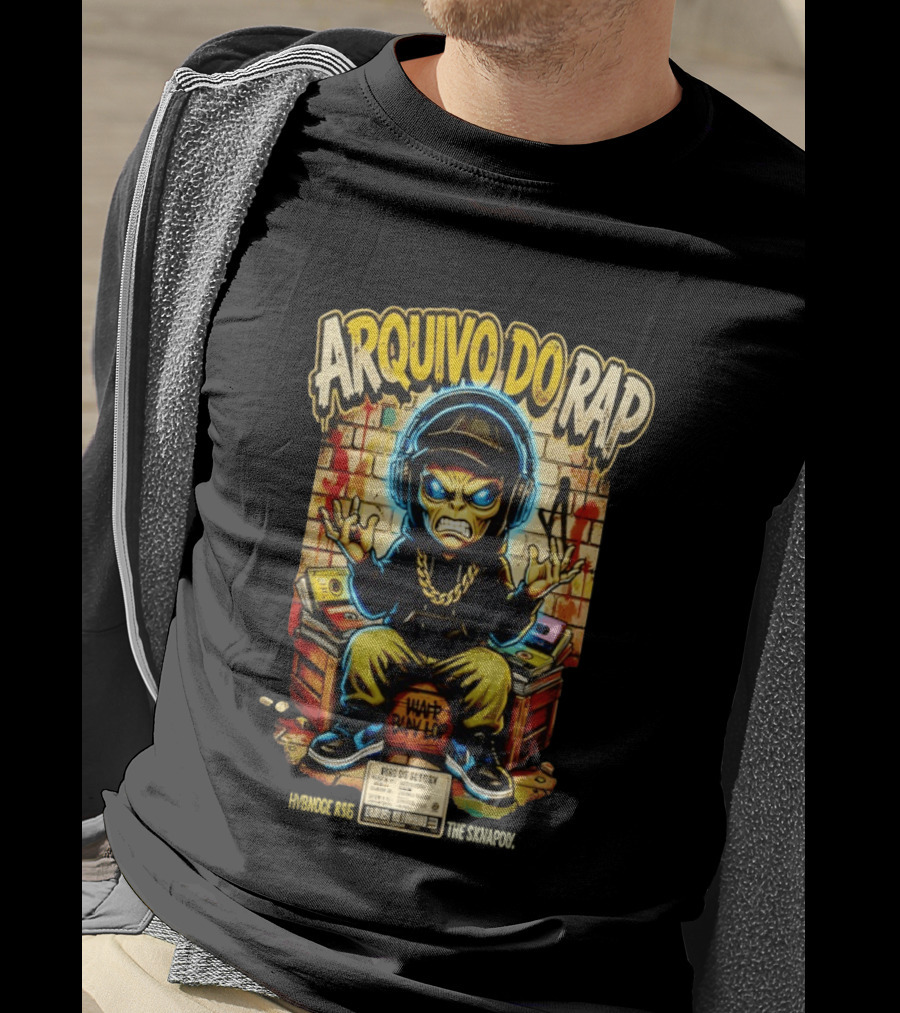 Arquivo Do Rap Grumpy Alien Hrd Of Sesday Hybnoce Rsethe Graffiti T-Shirt