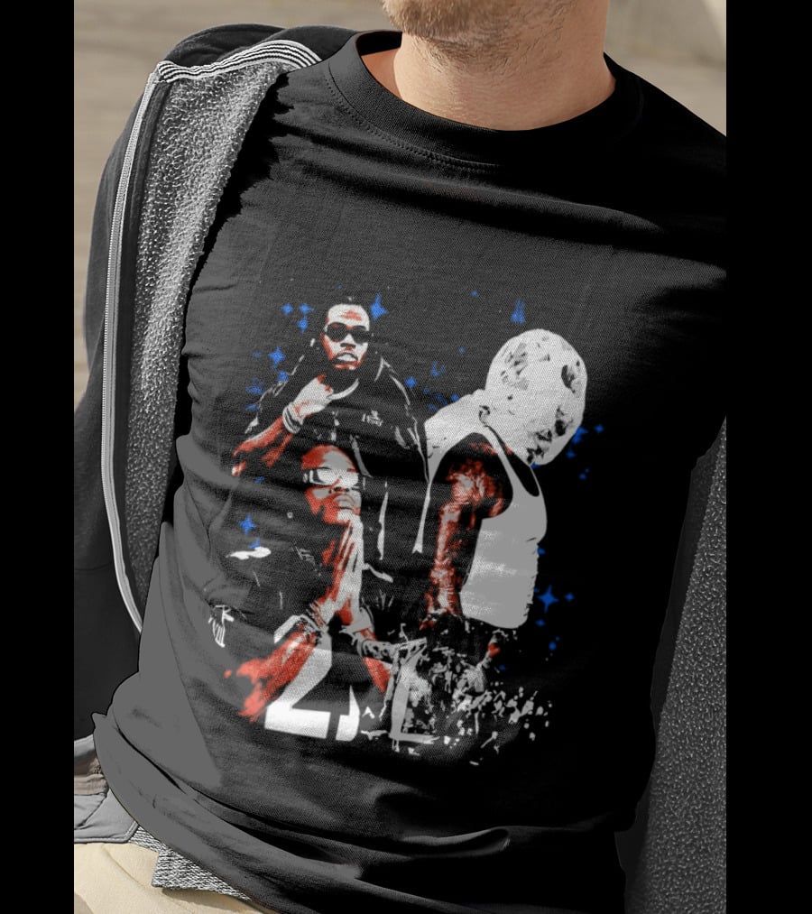 Gunna One Of Wun Globe Stars Red White Blue T-Shirt
