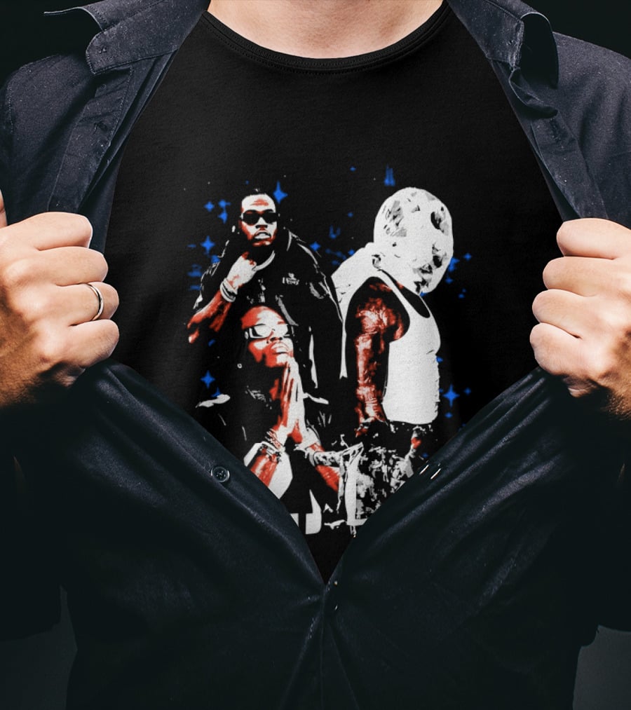 Gunna One Of Wun Globe Stars Red White Blue T-Shirt