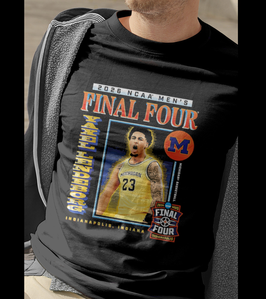 2026 NCAA Men's Final Four Yaxel Lendeborg Michigan Basketball Indianapolis Indiana T-Shirt