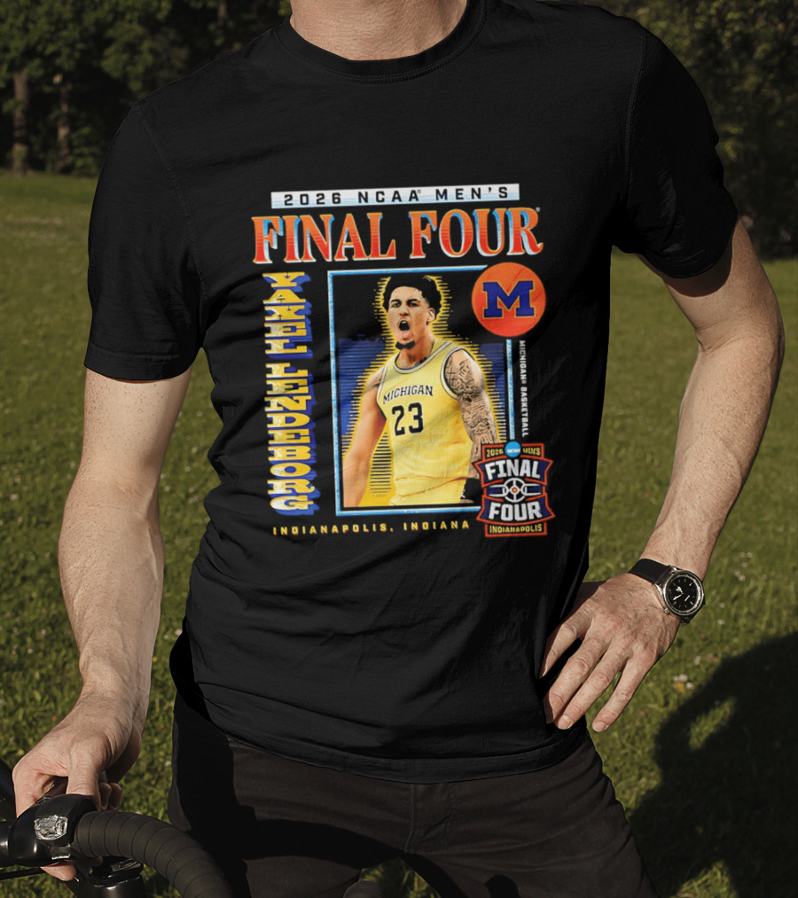 2026 NCAA Men's Final Four Yaxel Lendeborg Michigan Basketball Indianapolis Indiana T-Shirt