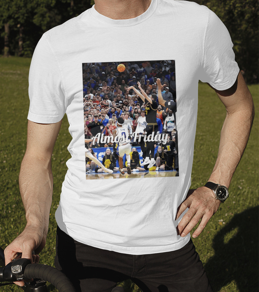 Almost Friday Iowa Basketball March Madness 2026 Jump Shot Crowd T-Shirt