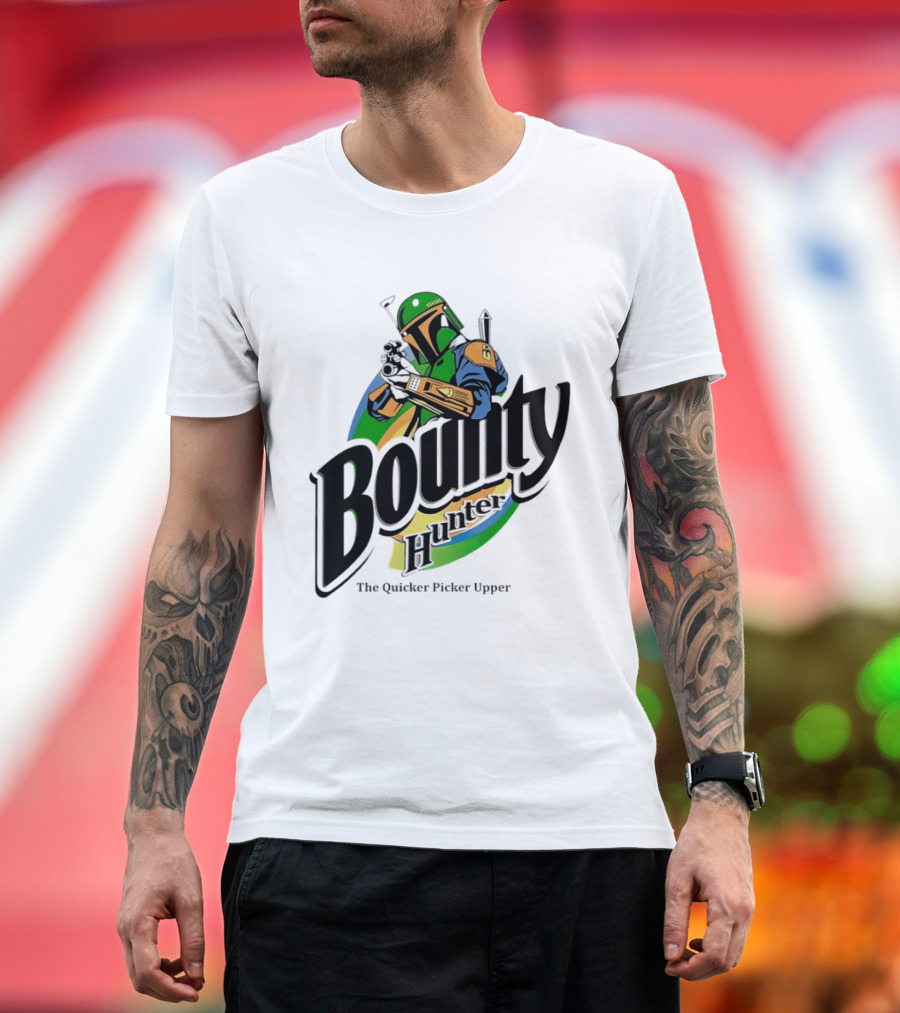 Bounty Hunter The Quicker Picker Upper Mandalorian T-Shirt