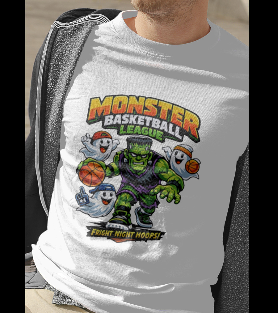 Monster Basketball League Fright Night Hoops Halloween Costume T-Shirt
