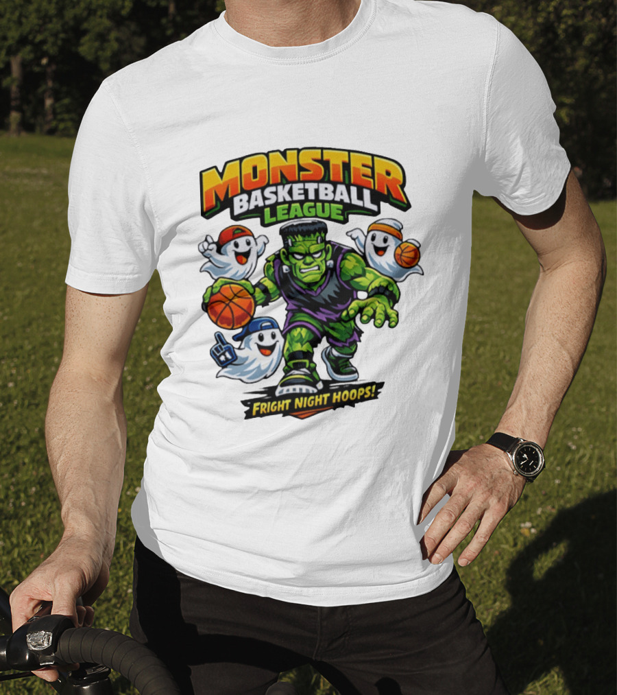 Monster Basketball League Fright Night Hoops Halloween Costume T-Shirt