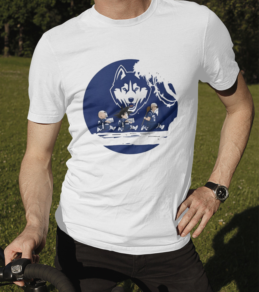 Uconn Huskies Meets Dragon Ball Characters Fusion T-Shirt