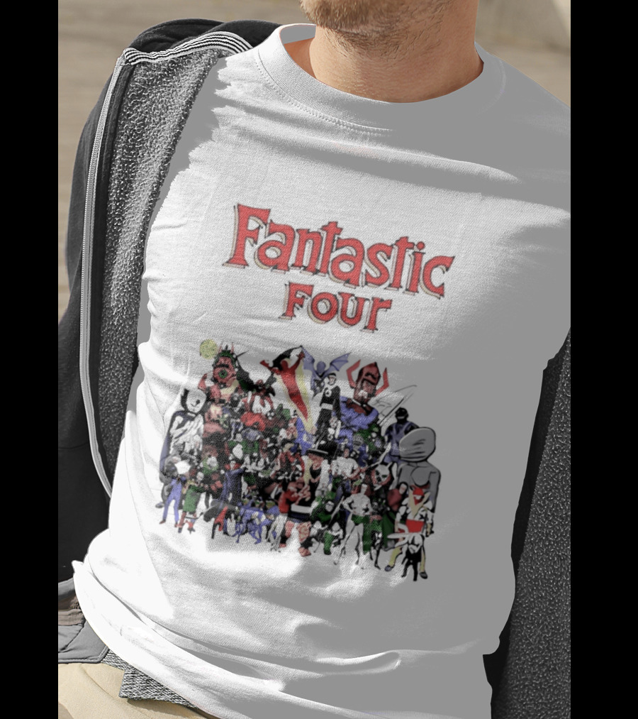 Fantastic Four Comic Characters Assembly T-Shirt