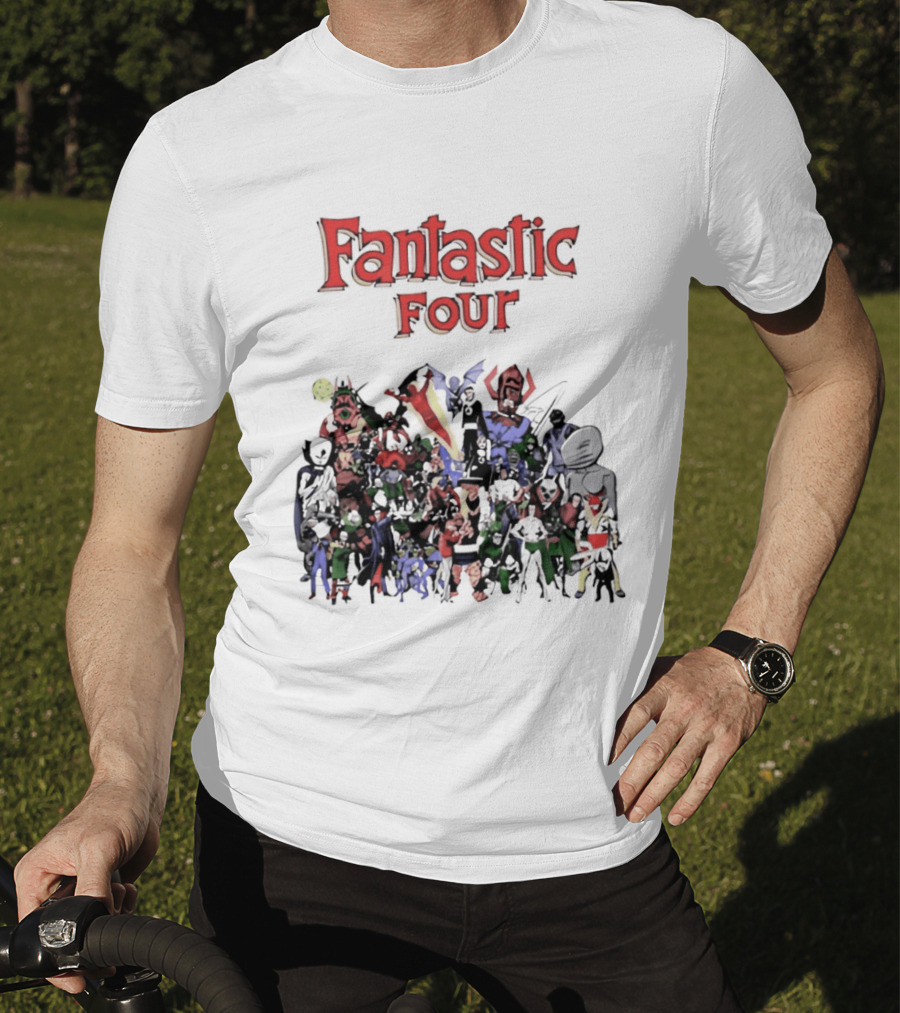 Fantastic Four Comic Characters Assembly T-Shirt