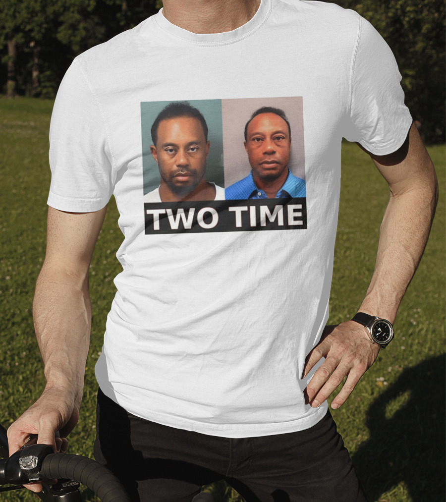 Tiger Woods Shot Two Time Meme Image T-Shirt