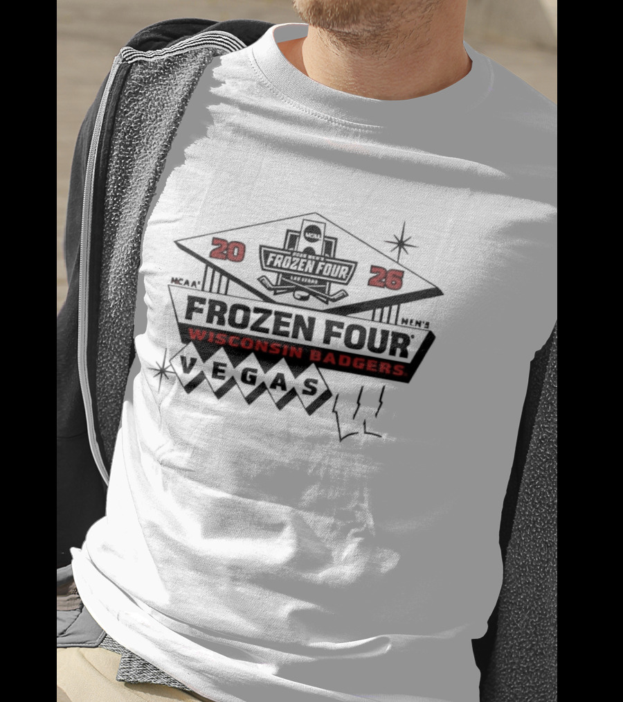 Wisconsin Badgers 2026 Frozen Four Las Vegas Hockey Event T-Shirt