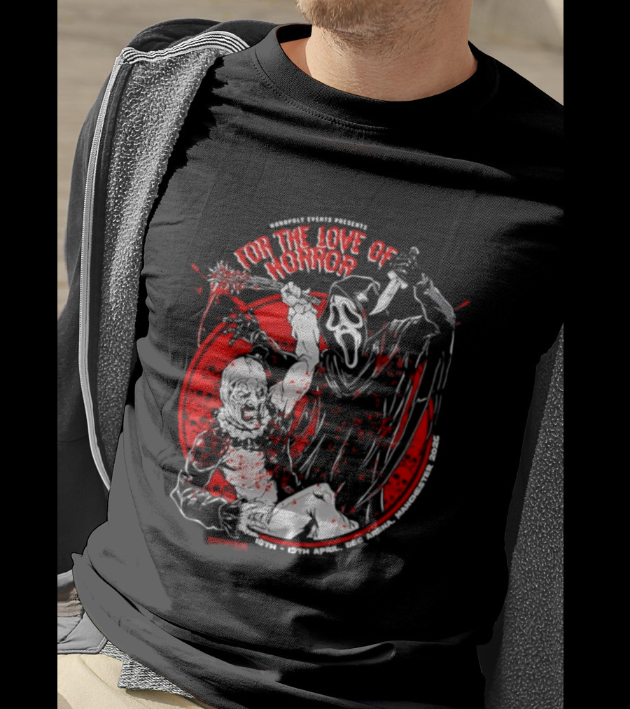 Ghostface Vs The Clown For The Love Of Horror 2026 Event April 18 19 DEC Arena T-Shirt