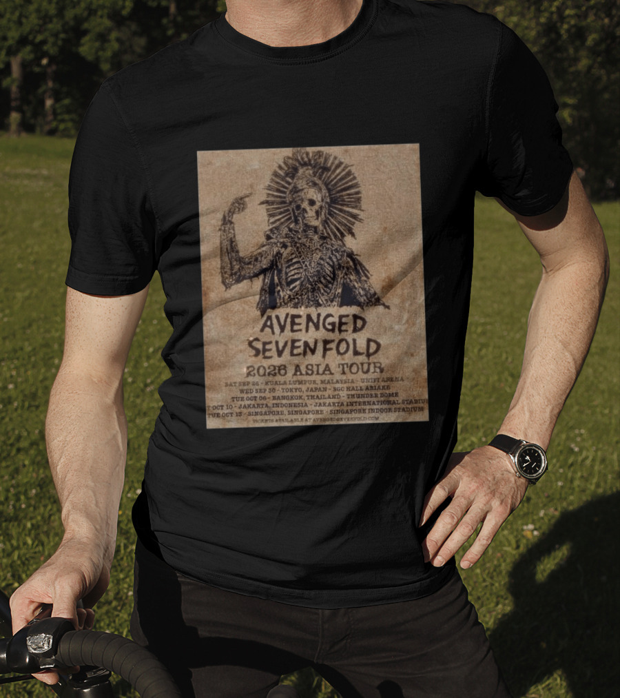Avenged Sevenfold 2026 Asia Tour Kuala Lumpur Tokyo Bangkok Jakarta Singapore T-Shirt