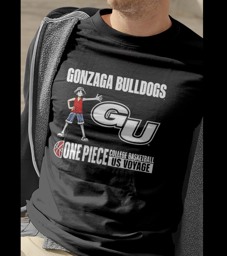 Gonzaga Bulldogs GU One Piece Luffy College Basketball US Voyage T-Shirt