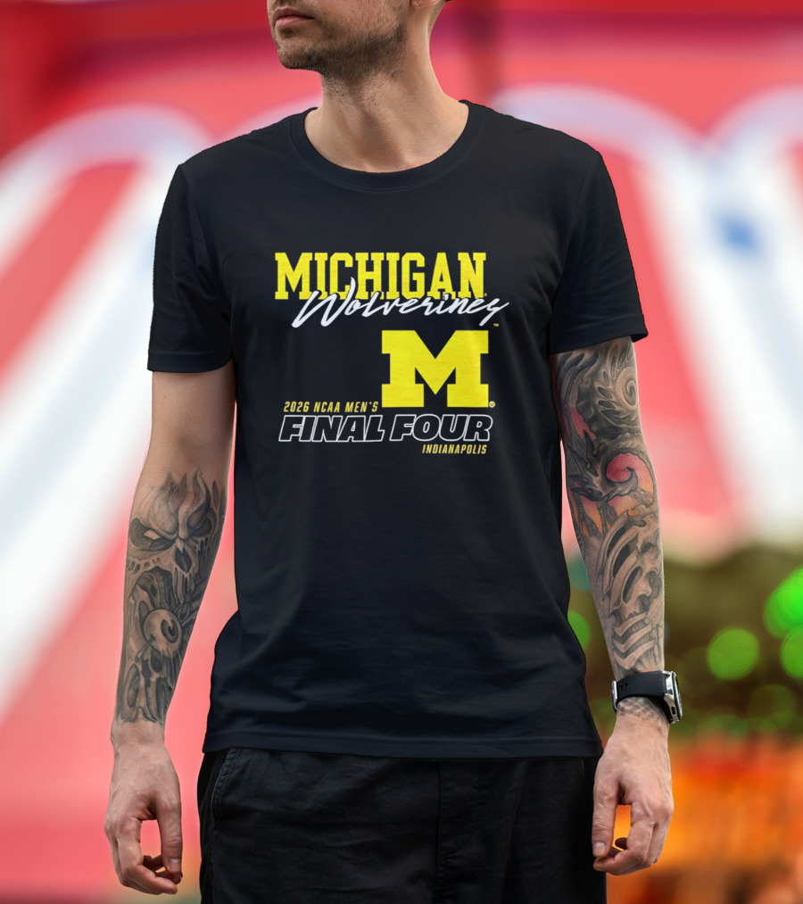 Michigan Wolverines 2026 NCAA Men's Final Four Indianapolis T-Shirt