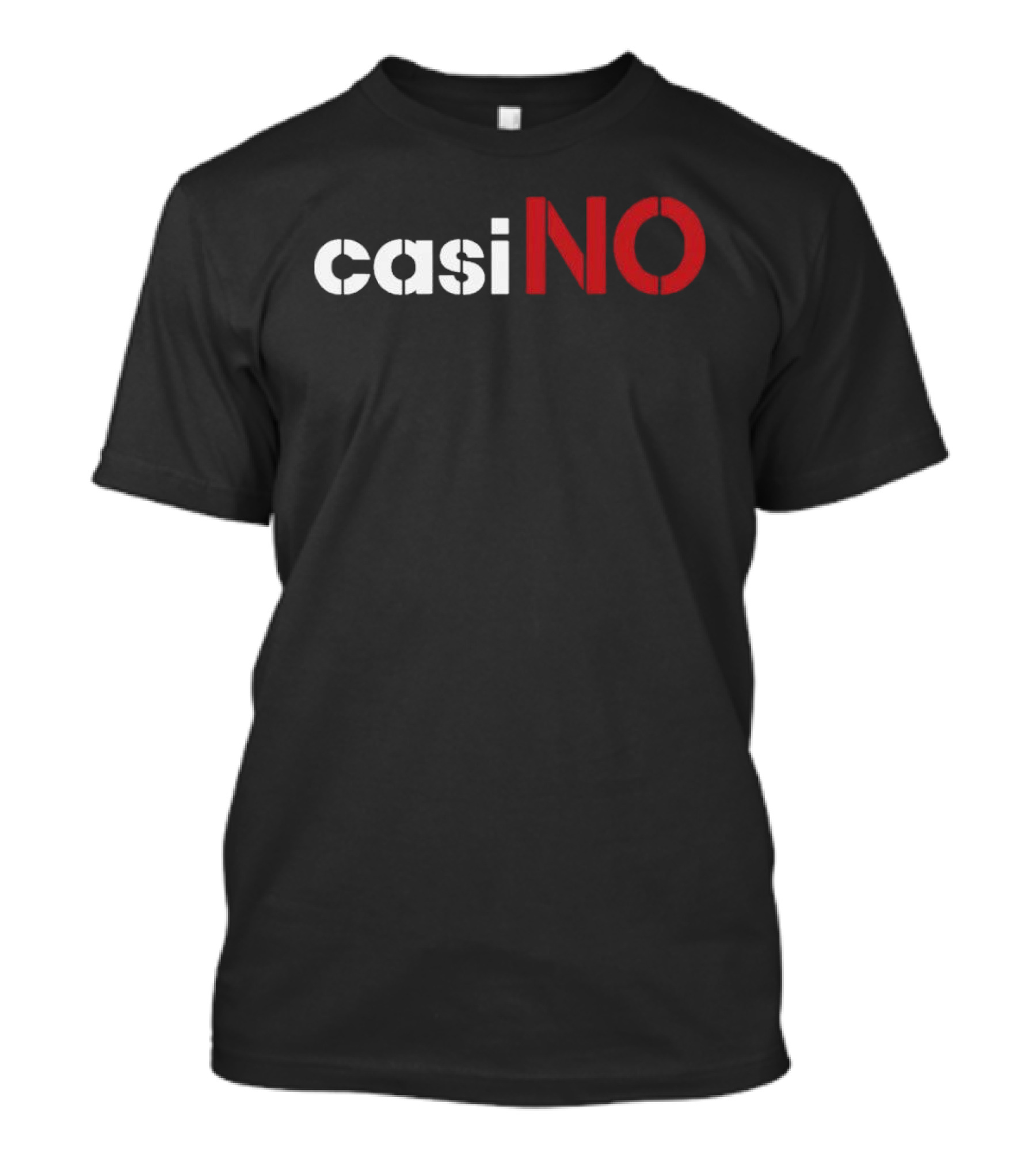 Miranda Casi NO Text In Bold Red And White T-Shirt