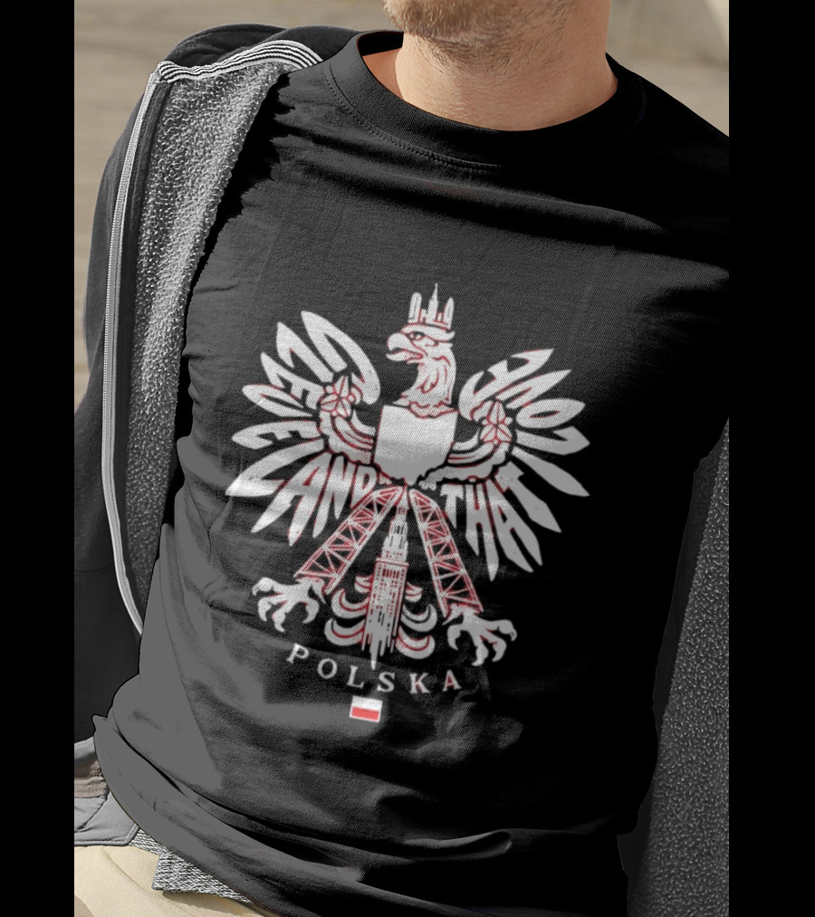 Cleveland Polska Eagle Emblem With Polish Flag And Tower T-Shirt