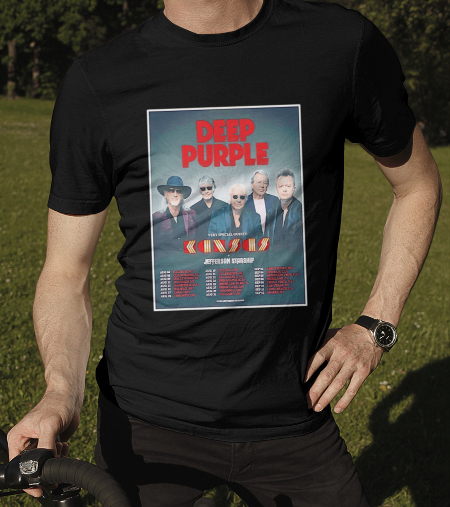 Deep Purple Tour 2026 Featuring Kansas Jefferson Starship North America Dates T-Shirt