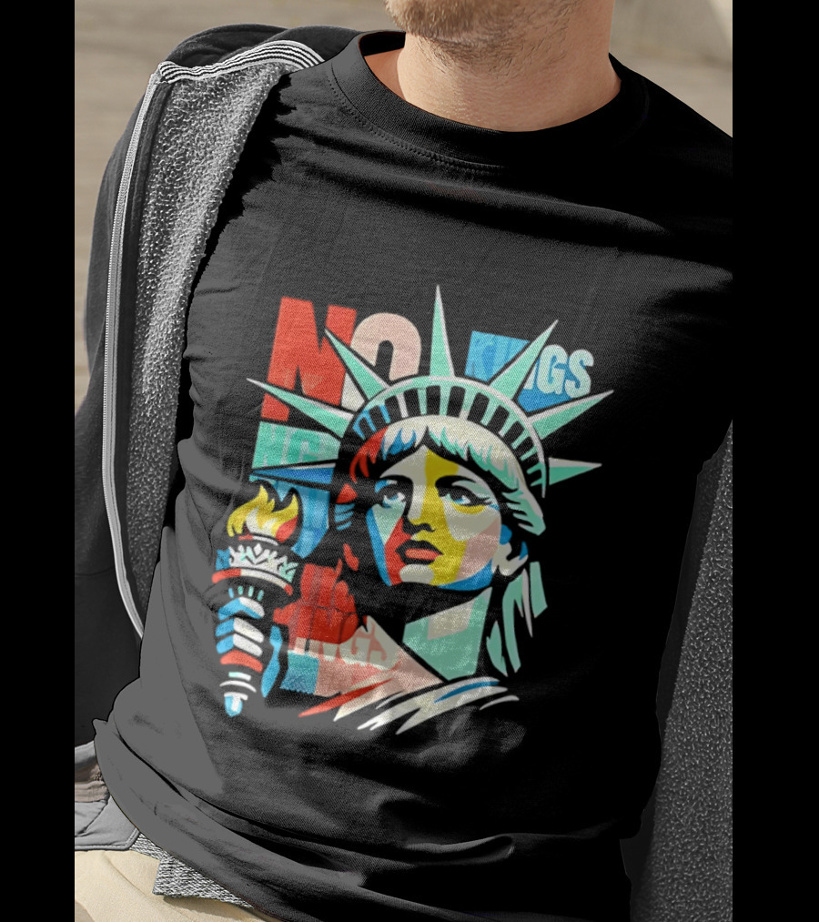 No Kings Liberty Equality Protest T-Shirt