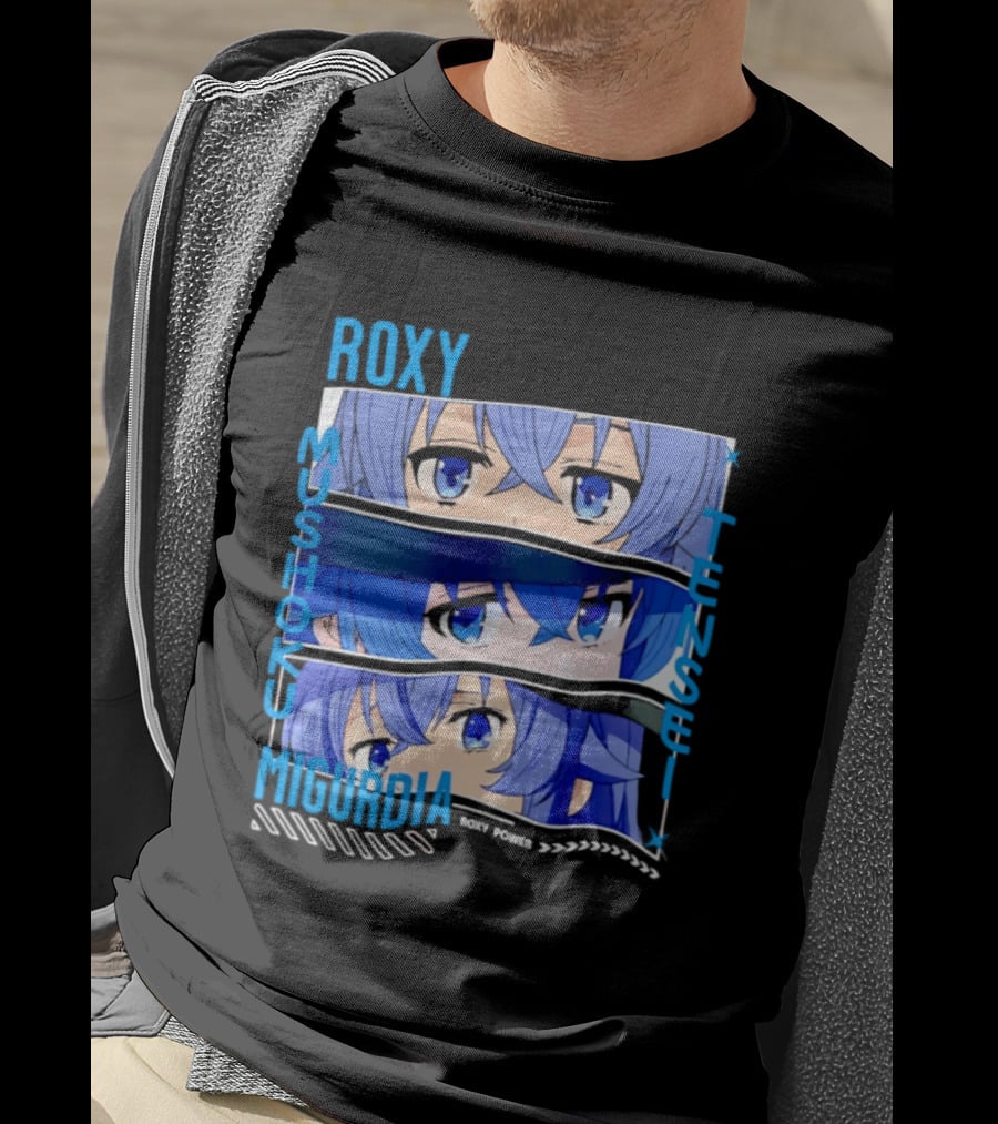 Roxy Mushoku Tensei Migurdia Anime Blue Character Eyes T-Shirt