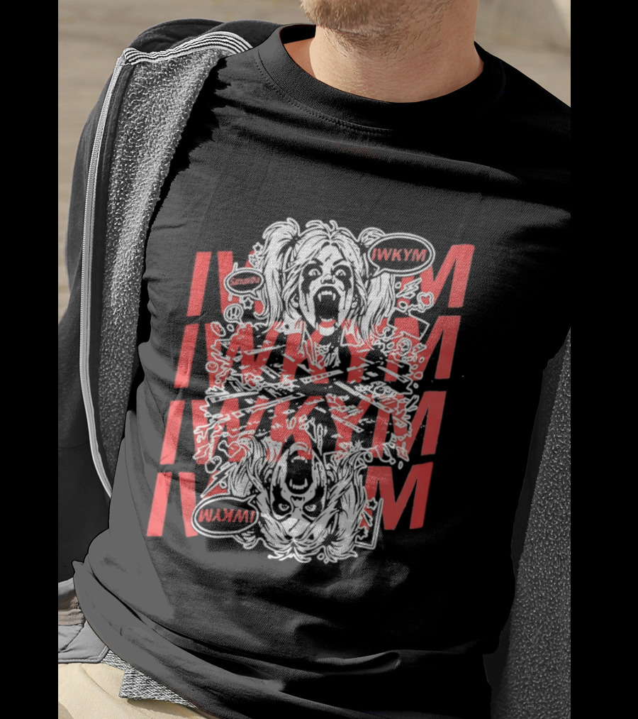 Samantha Iwkym Red Text Scream Reflection T-Shirt