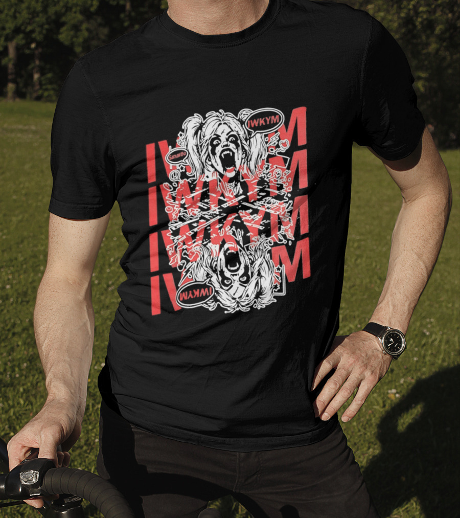 Samantha Iwkym Red Text Scream Reflection T-Shirt