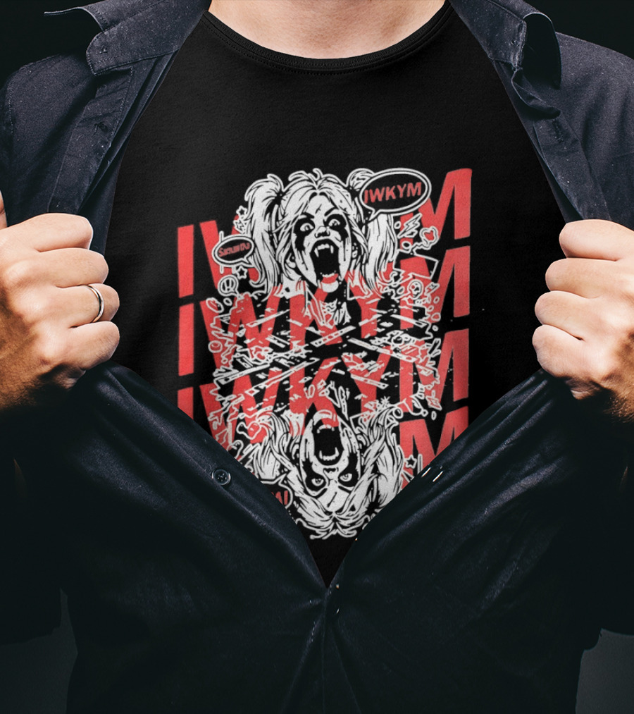 Samantha Iwkym Red Text Scream Reflection T-Shirt