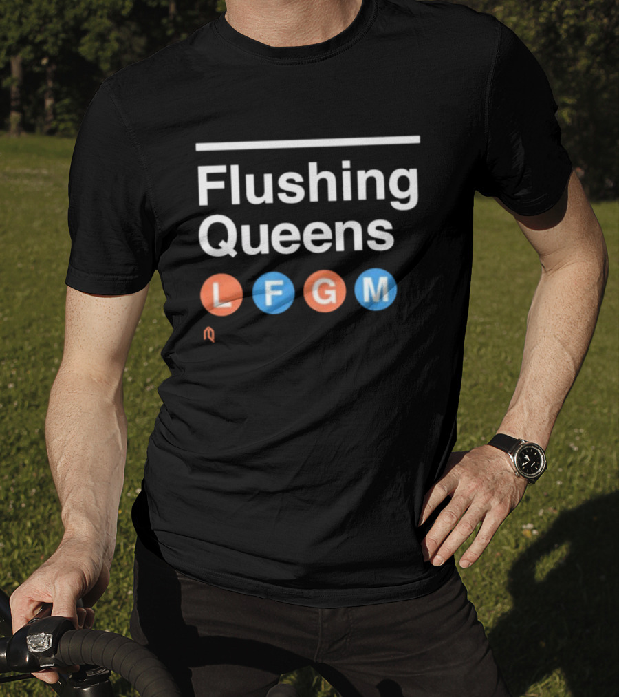 Flushing Queens L F G M Baseball Theme New York Mets T-Shirt