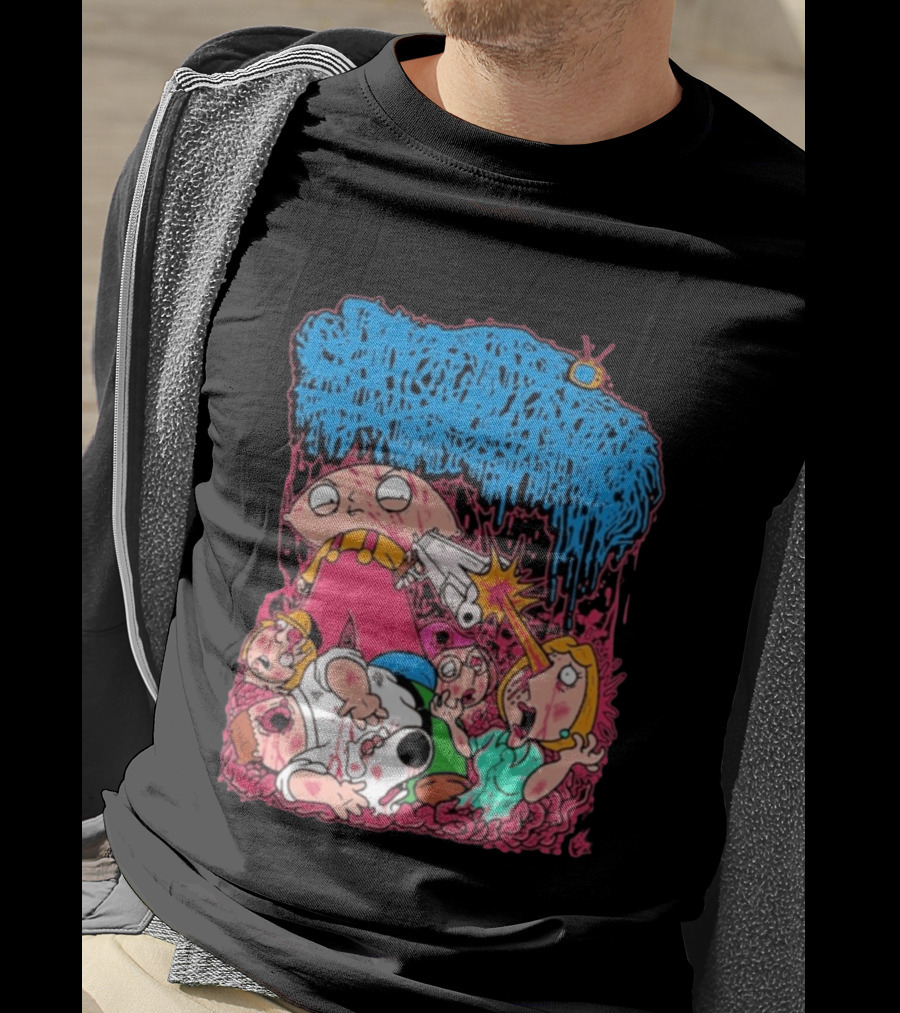 Sanguisugabogg Family Bogg Parody Stewie Cartoon Underground Horror Scene T-Shirt