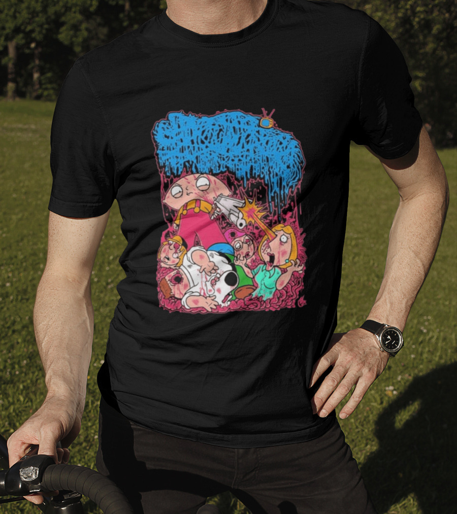 Sanguisugabogg Family Bogg Parody Stewie Cartoon Underground Horror Scene T-Shirt