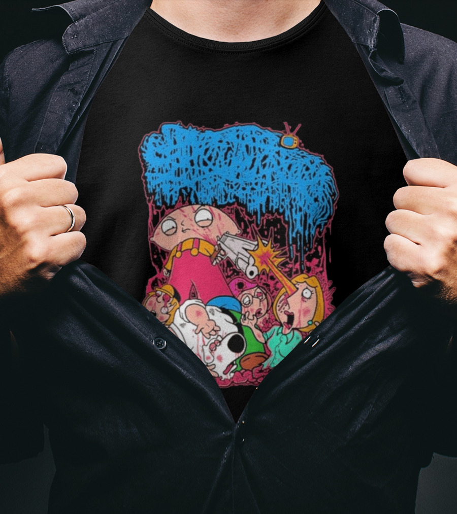 Sanguisugabogg Family Bogg Parody Stewie Cartoon Underground Horror Scene T-Shirt
