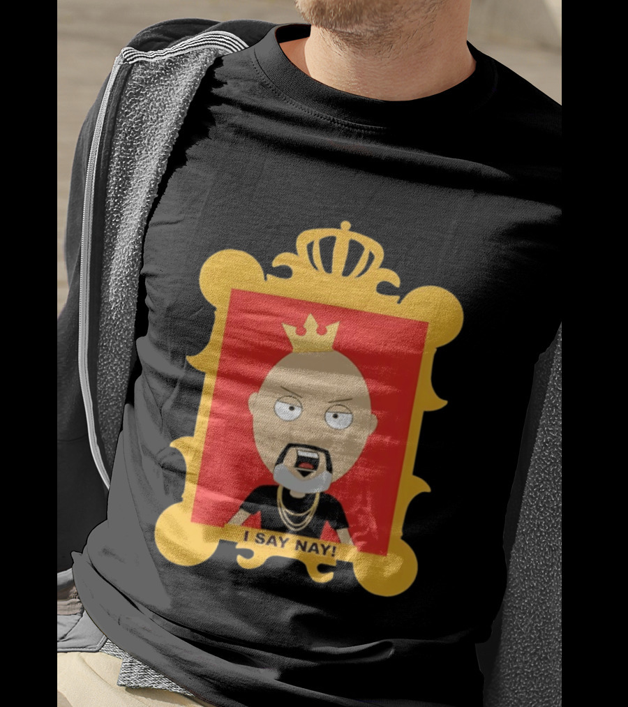 Sir Joseph I Say Nay Crowned Cartoon Character Framed Image T-Shirt