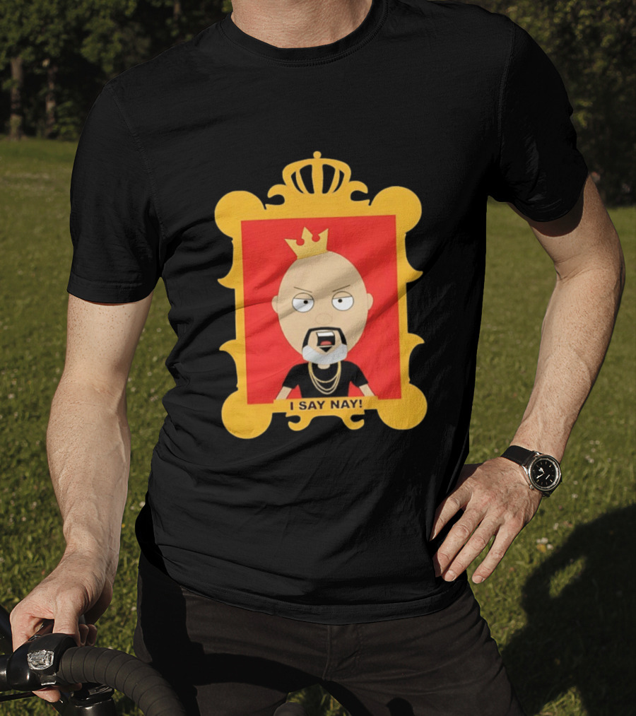 Sir Joseph I Say Nay Crowned Cartoon Character Framed Image T-Shirt