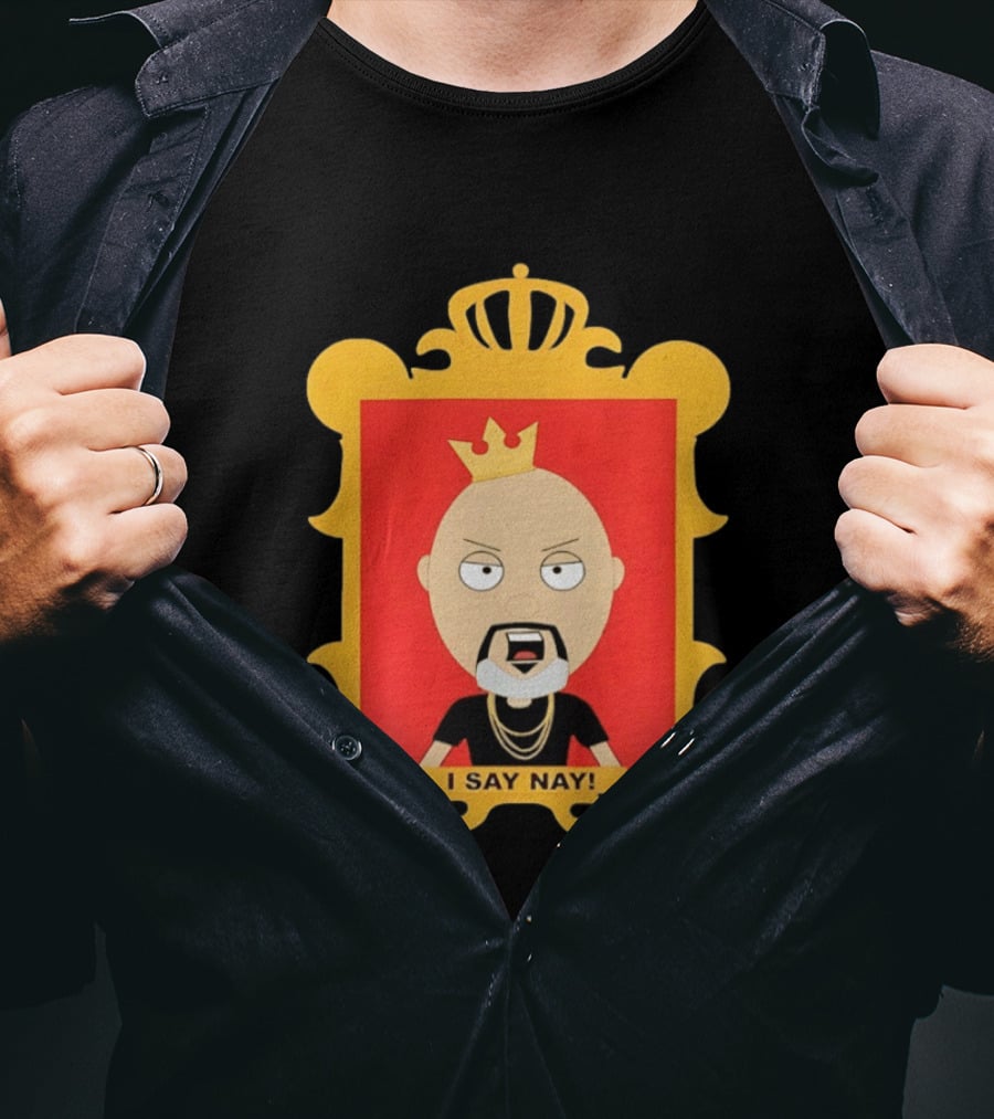 Sir Joseph I Say Nay Crowned Cartoon Character Framed Image T-Shirt