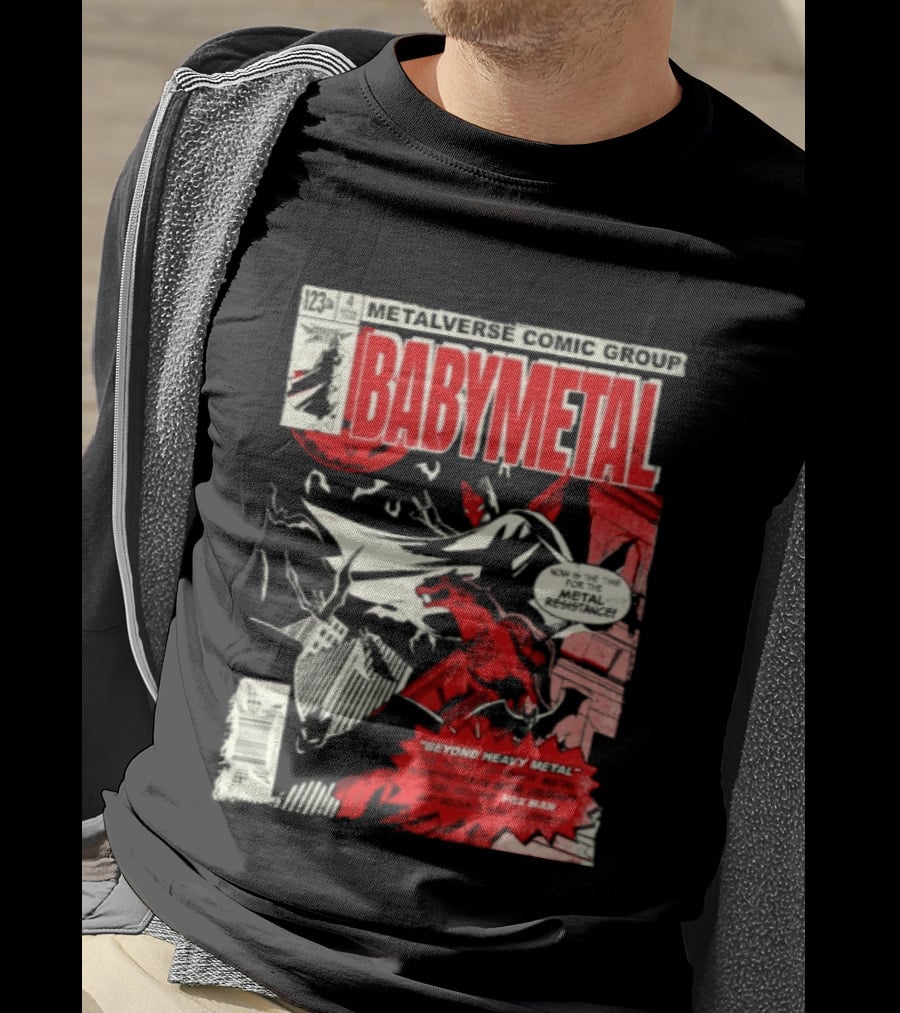 BABYMETAL Beyond Infinity Fox Man Metalverse Comic Group T-Shirt