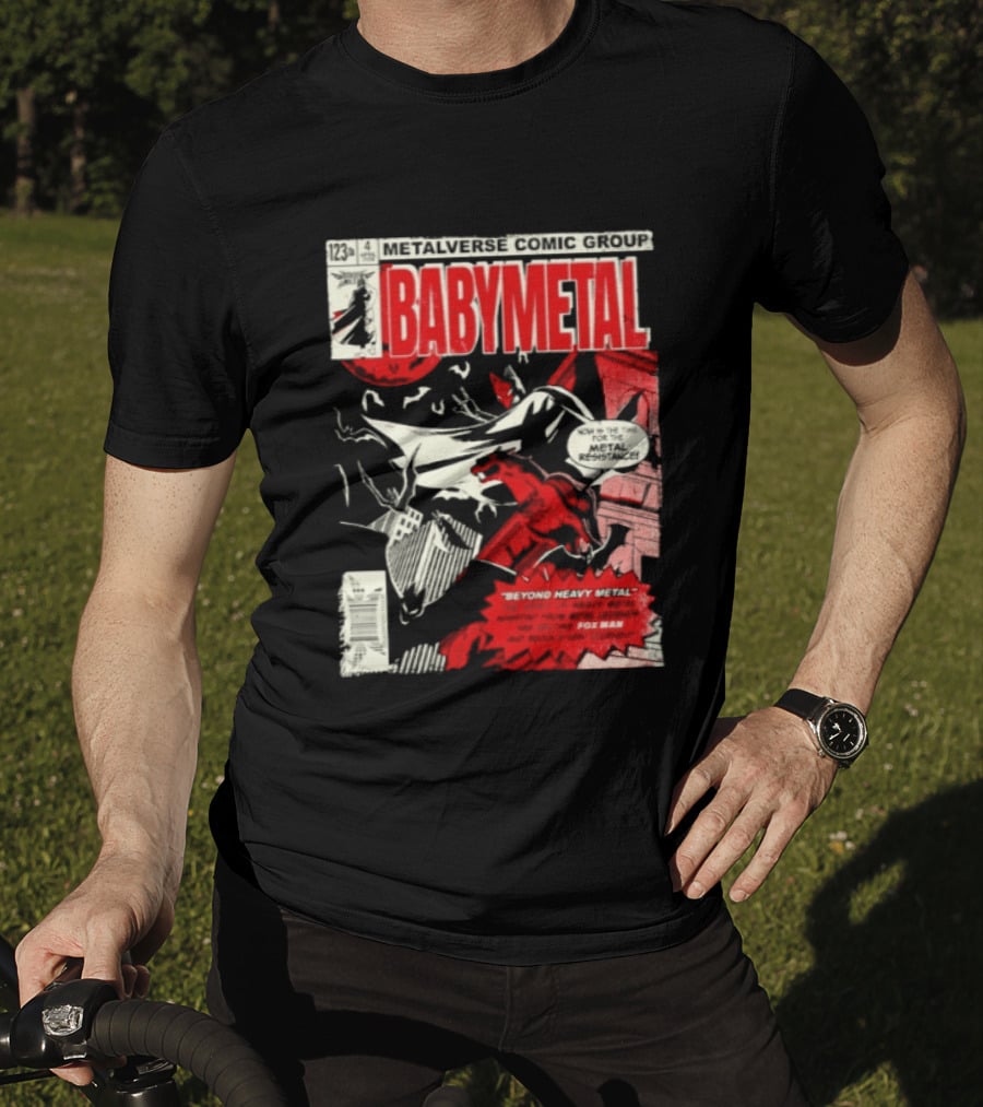 BABYMETAL Beyond Infinity Fox Man Metalverse Comic Group T-Shirt