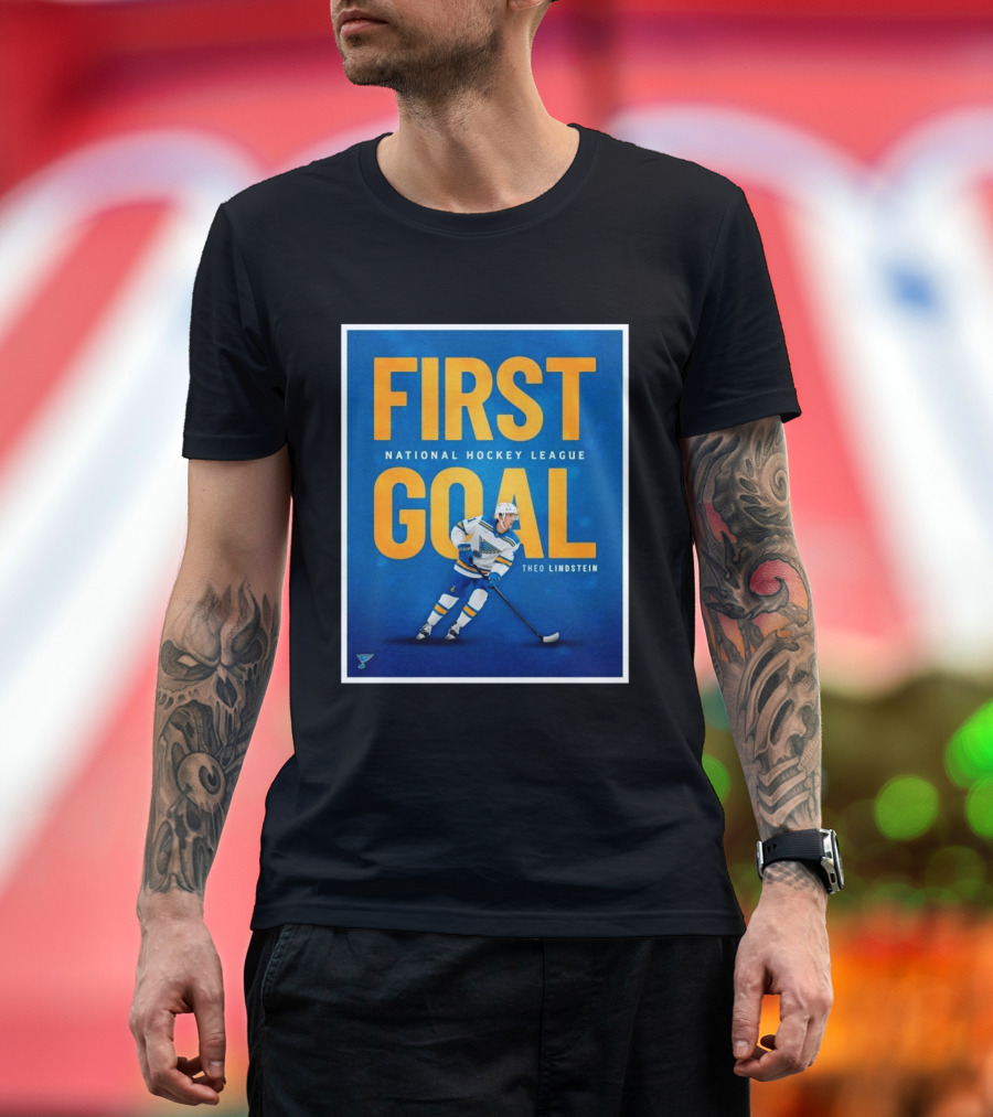 St Louis Blues First Goal National Hockey League Theo Lindstein T-Shirt