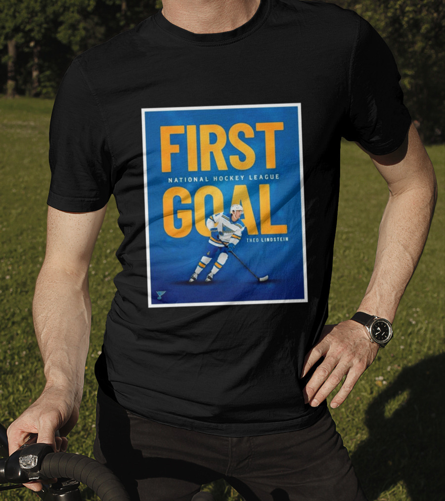 St Louis Blues First Goal National Hockey League Theo Lindstein T-Shirt