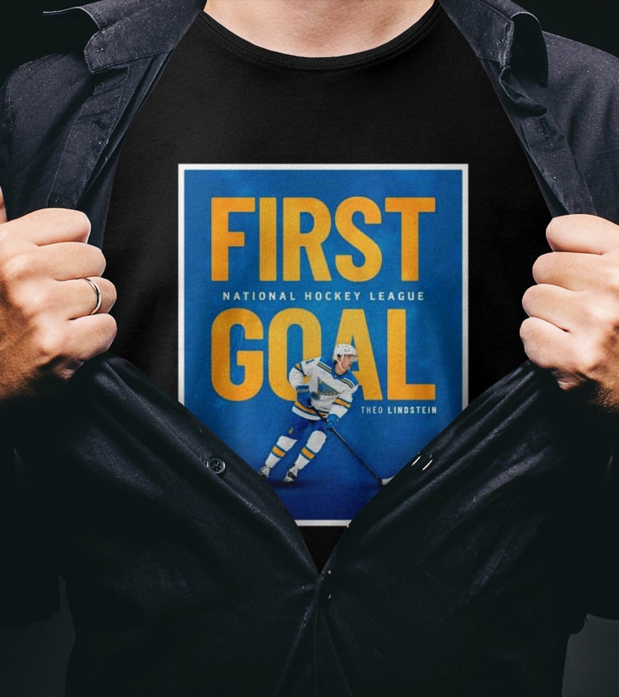 St Louis Blues First Goal National Hockey League Theo Lindstein T-Shirt