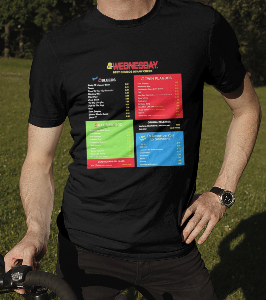 Wednesday Best Combos In Haw Creek Twin Plagues Rat Saw God Release T-Shirt