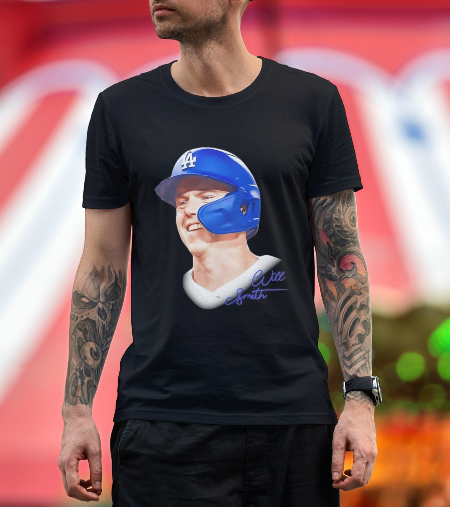 Los Angeles Dodgers MLB 2026 Big Face Will Smith Signature T-Shirt