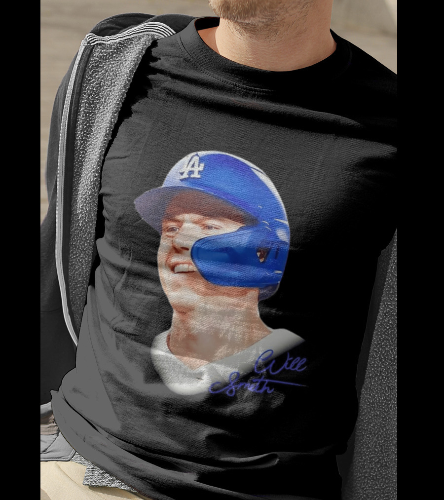 Los Angeles Dodgers MLB 2026 Big Face Will Smith Signature T-Shirt