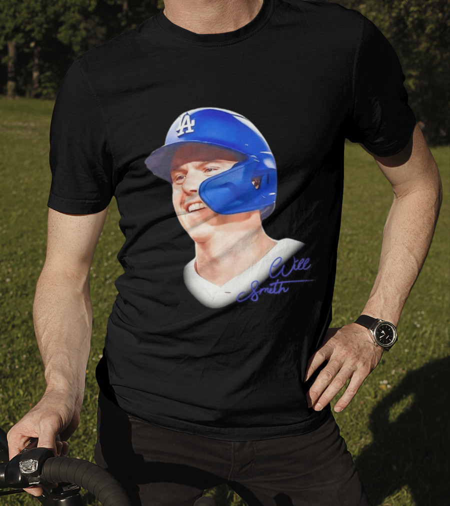Los Angeles Dodgers MLB 2026 Big Face Will Smith Signature T-Shirt