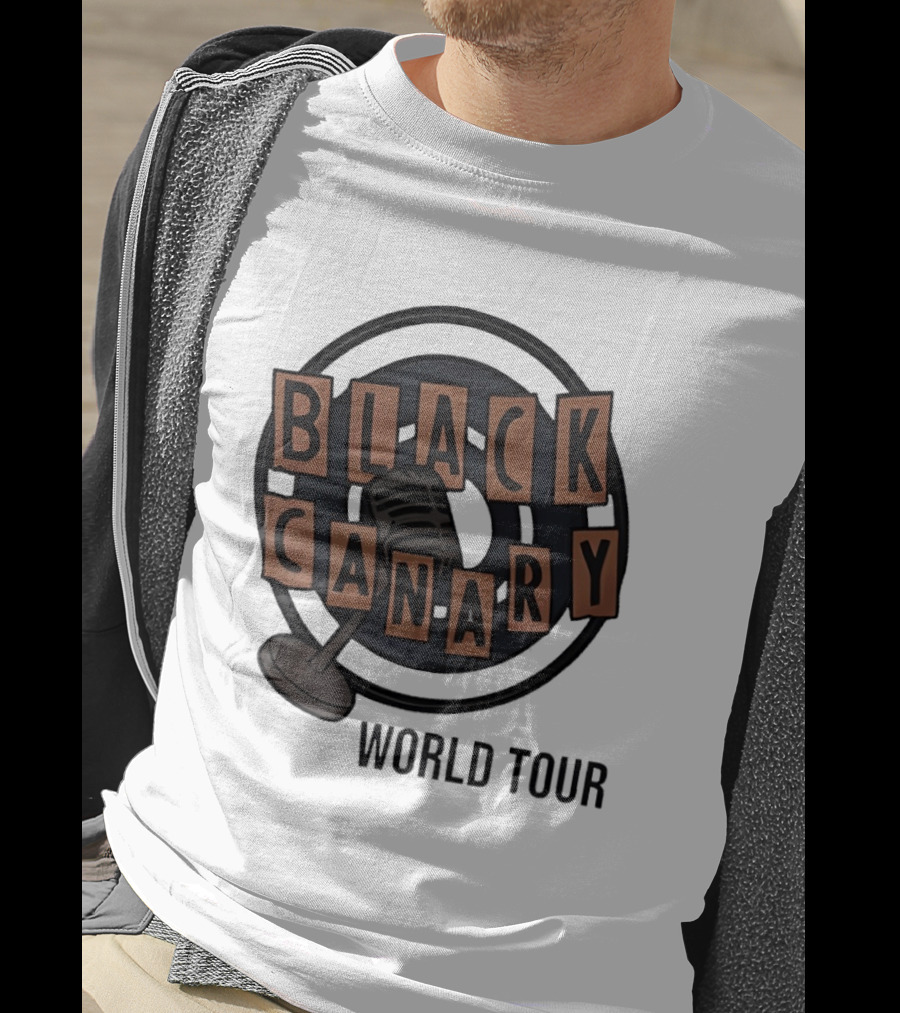 Black Canary Microphone Icon World Tour T-Shirt