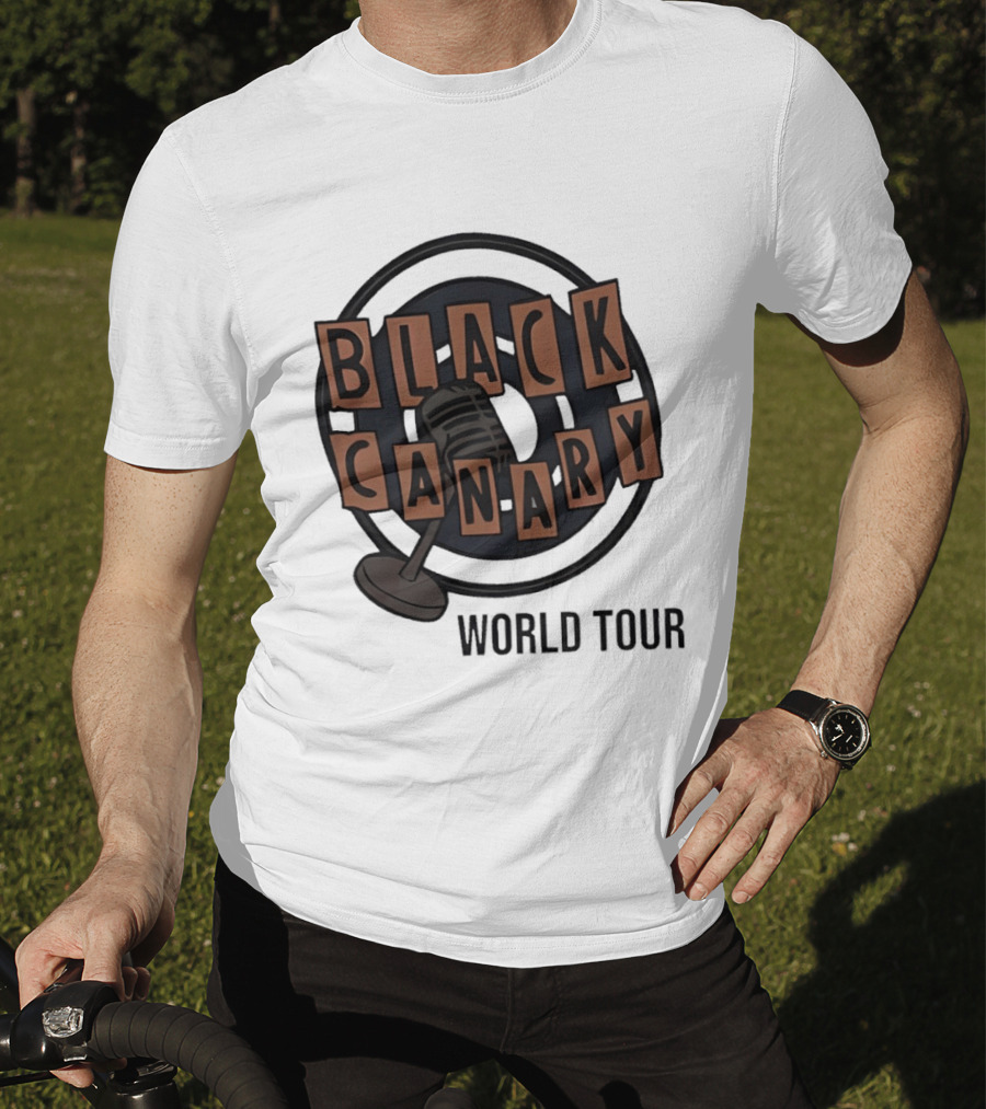 Black Canary Microphone Icon World Tour T-Shirt