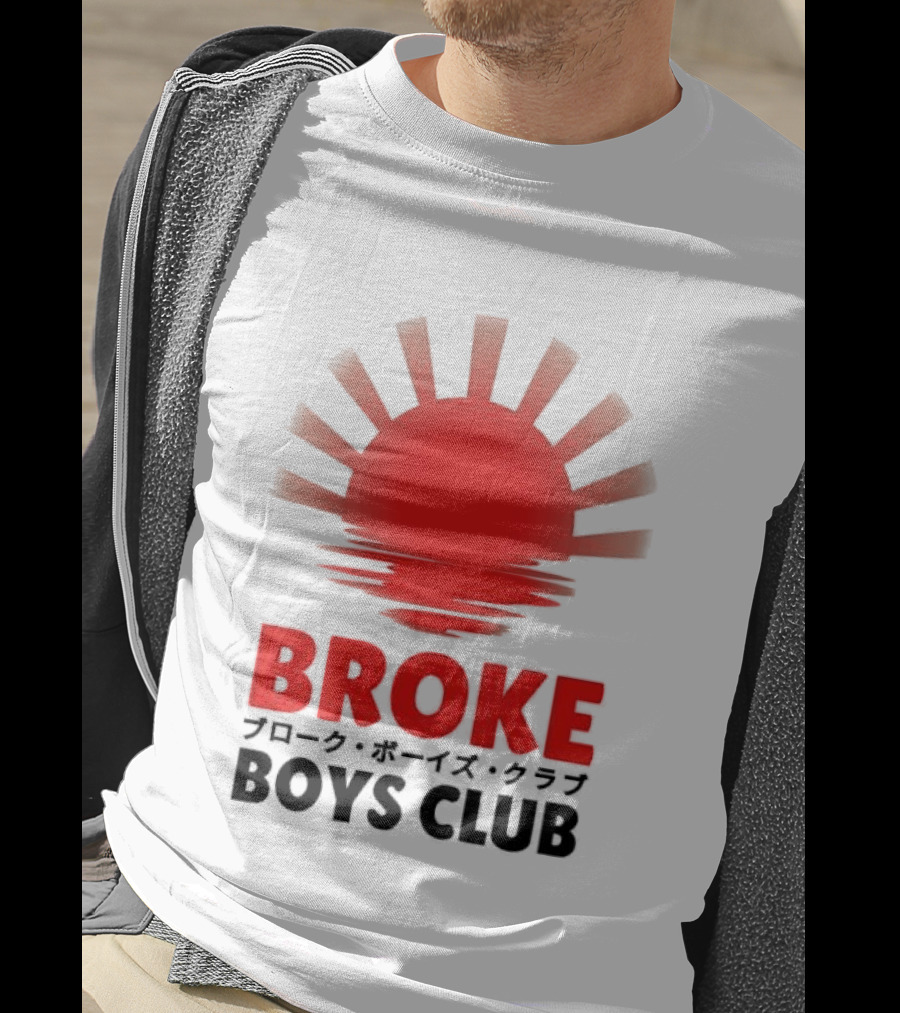 Broke Boys Club Rising Sun Graphic Red And Black T-Shirt