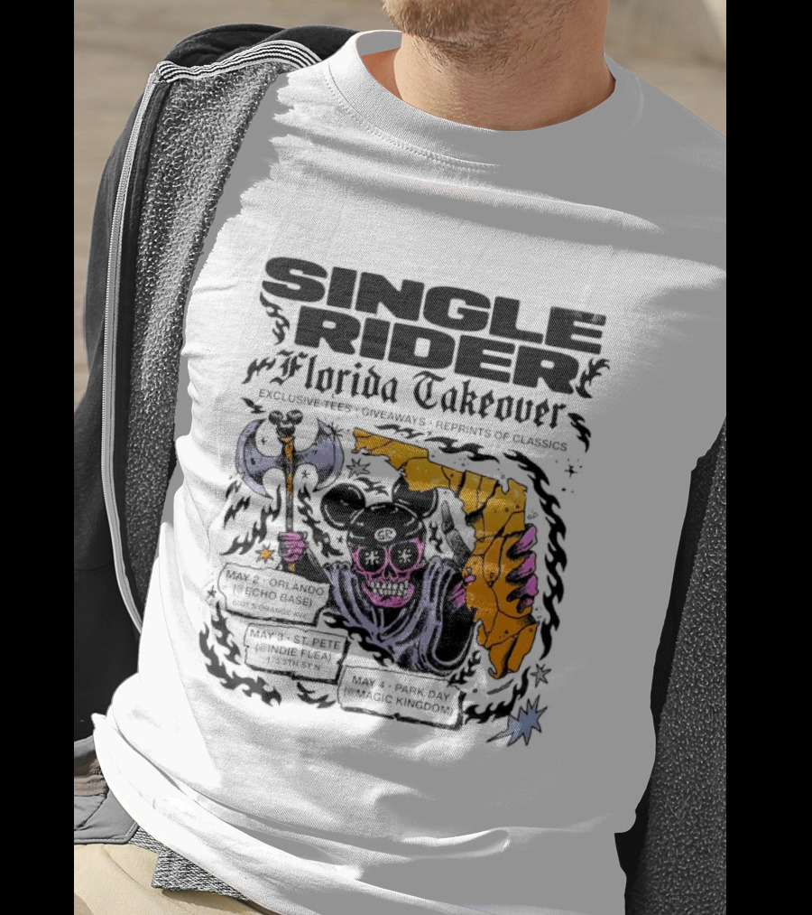 SINGLE RIDER Florida Takeover Exclusive Collectible Limited Edition T-Shirt